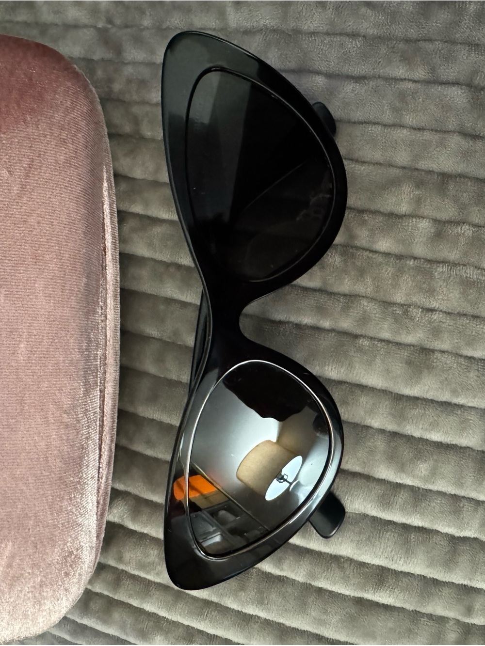 Miu Miu Black Cat-Eye Sunglasses